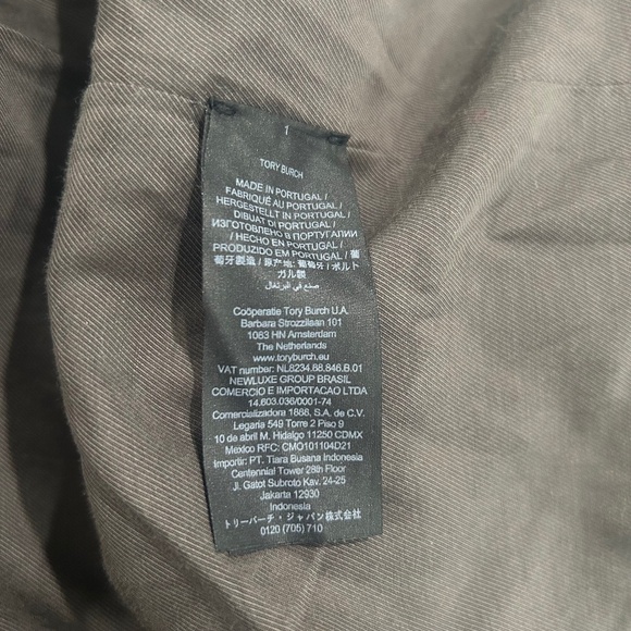 Tory Burch Runway Preppy Wool Gold Clasp Logo Gray Coat - Picture 10 of 15